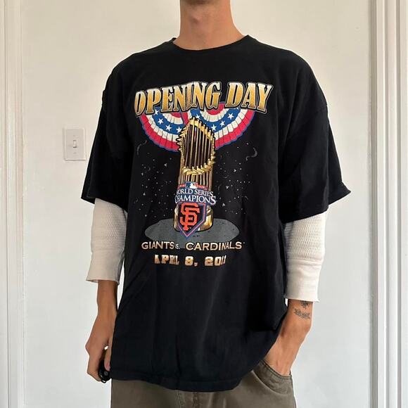 Vintage San Francisco Giants World Series Baseball MLB Top - Picture 5 of 5